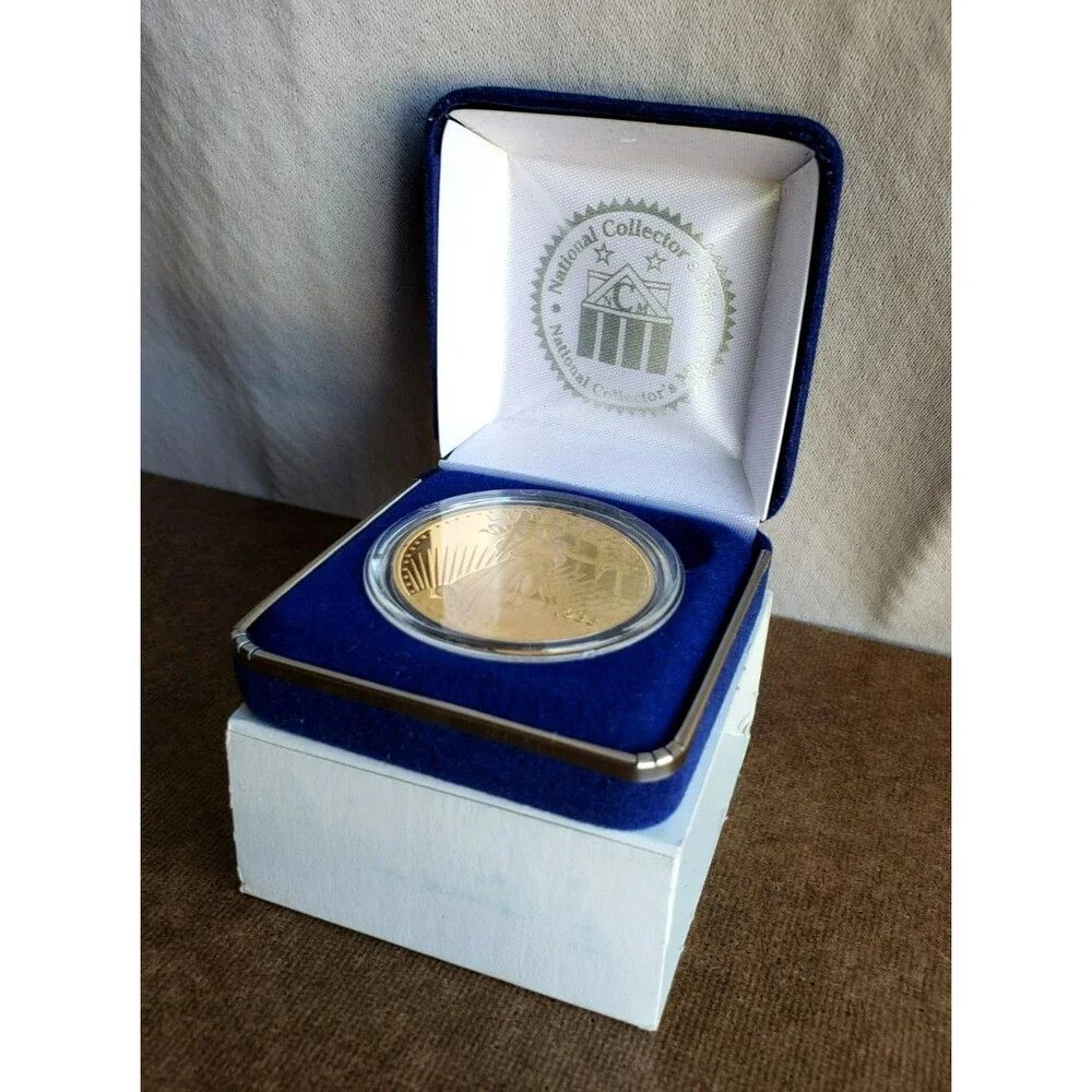 1933 DOUBLE EAGLE PROOF GOLD Clad Bronze 1oz Medal National Collectors MINT COA